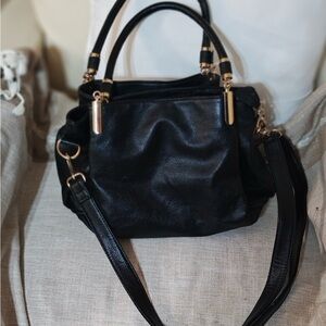 Elegant Black Leather Handbag